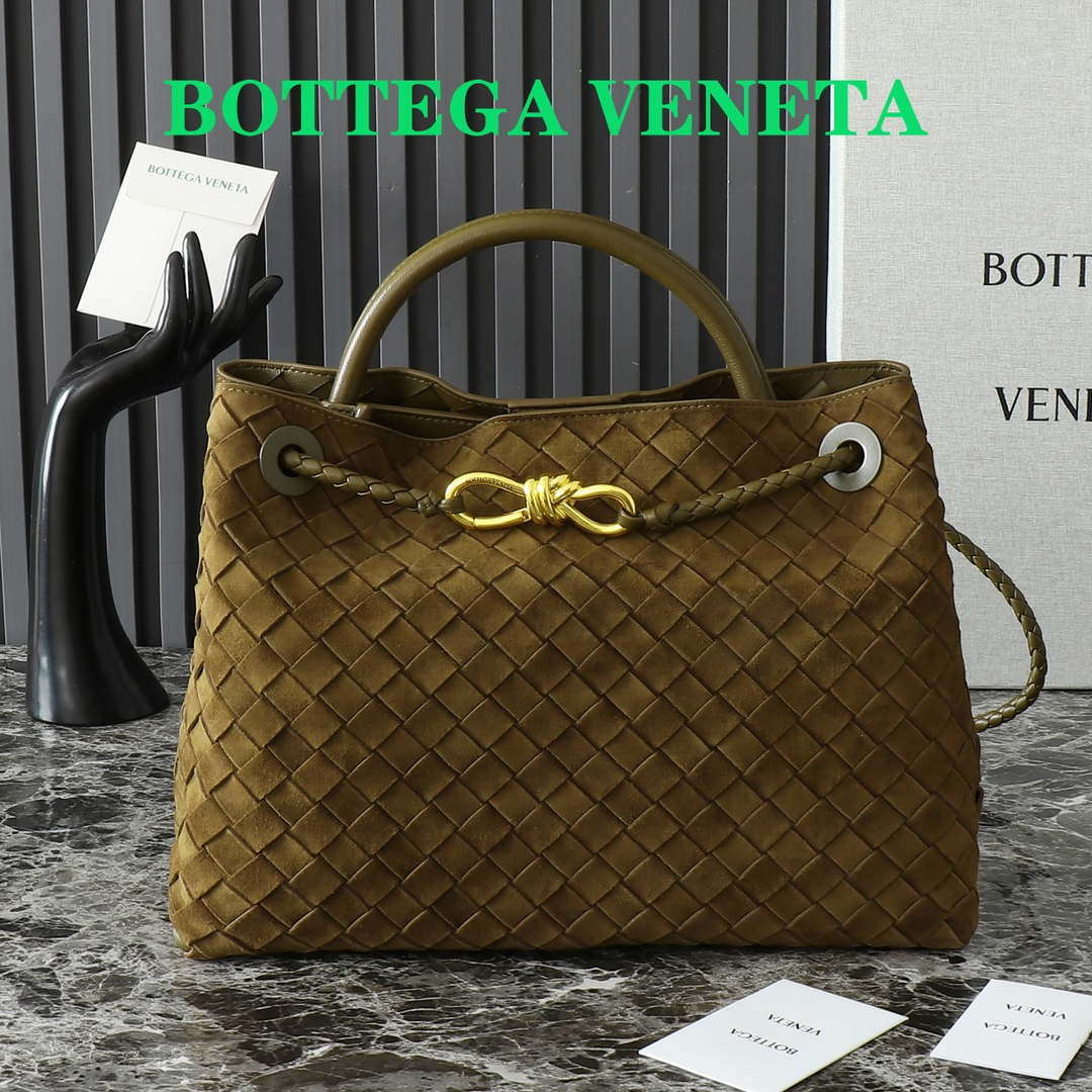 Bottega Veneta BV 766016 Medium Andiamo With Suede BV9016 - Default Title - View 1