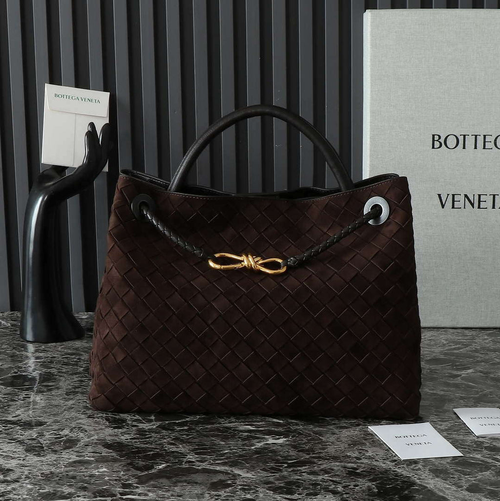 Bottega Veneta BV 766016 Medium Andiamo With Suede BV9017