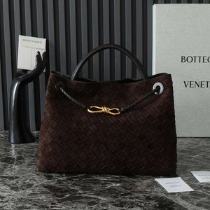 Bottega Veneta BV 766016 Medium Andiamo With Suede BV9017 - Default Title - View 1