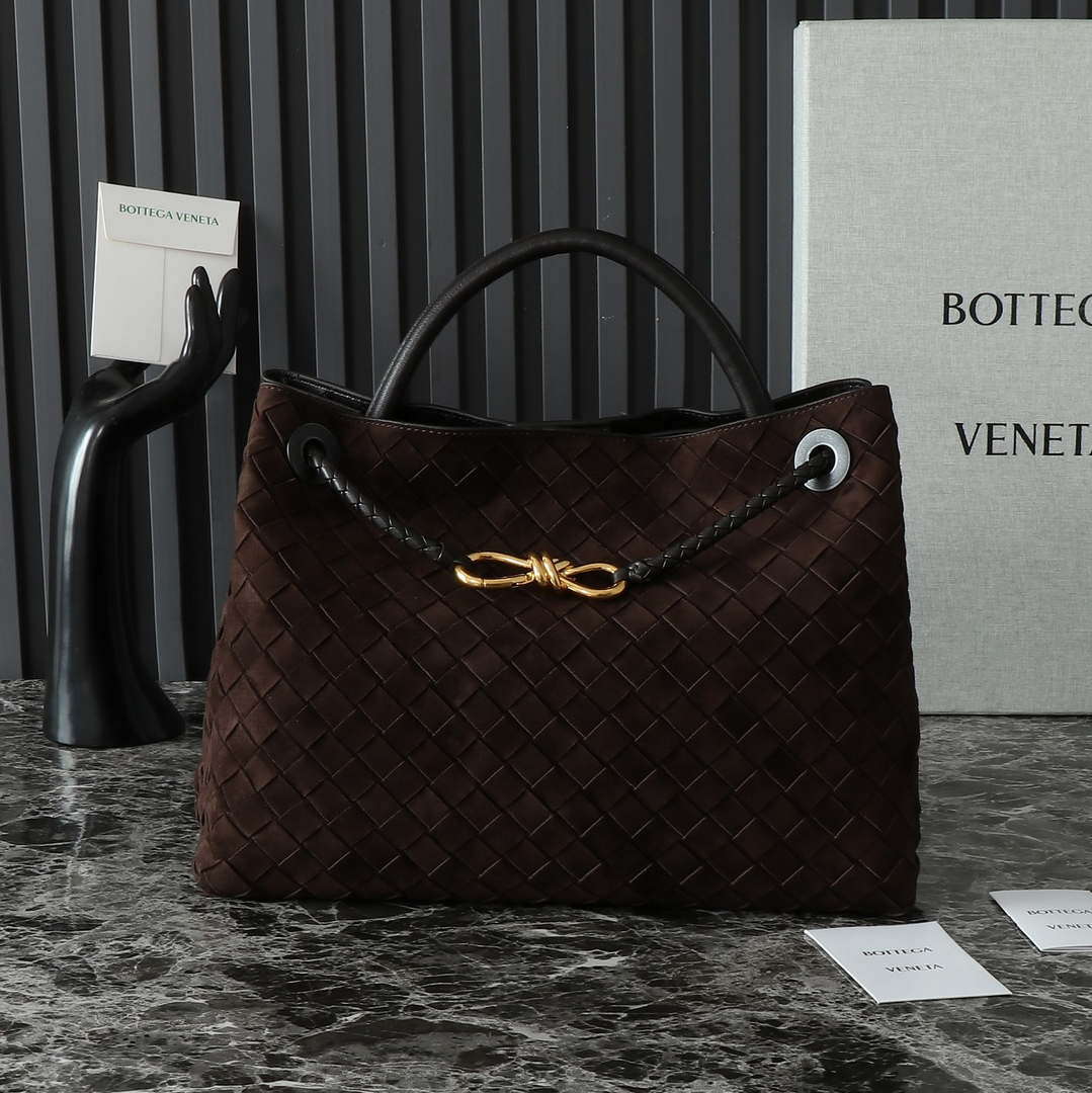 Bottega Veneta BV 766016 Medium Andiamo With Suede BV9017
