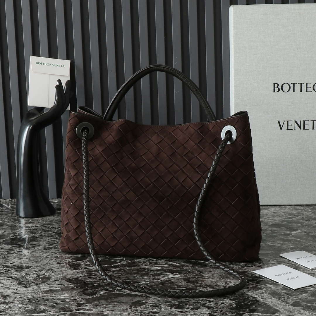 Bottega Veneta BV 766016 Medium Andiamo With Suede BV9017