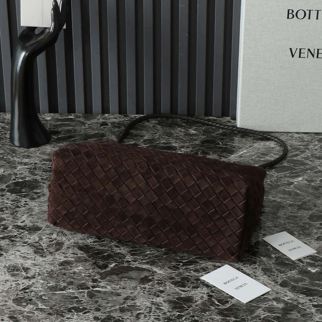 Bottega Veneta BV 766016 Medium Andiamo With Suede BV9017
