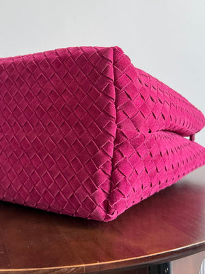 Bottega Veneta BV 766019 Large Andiamo bag BV9907 in Suede - Default Title - View 7