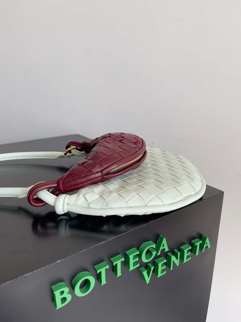Bottega Veneta BV 776764 Small Gemelli wine Red Green
