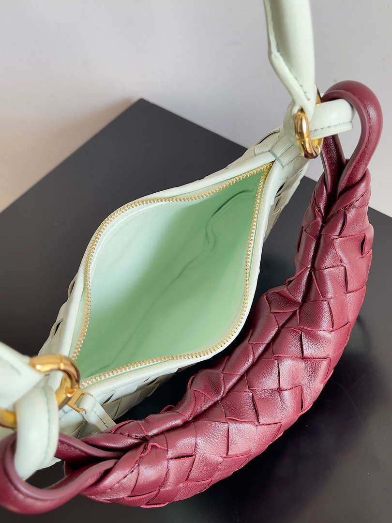 Bottega Veneta BV 776764 Small Gemelli wine Red Green