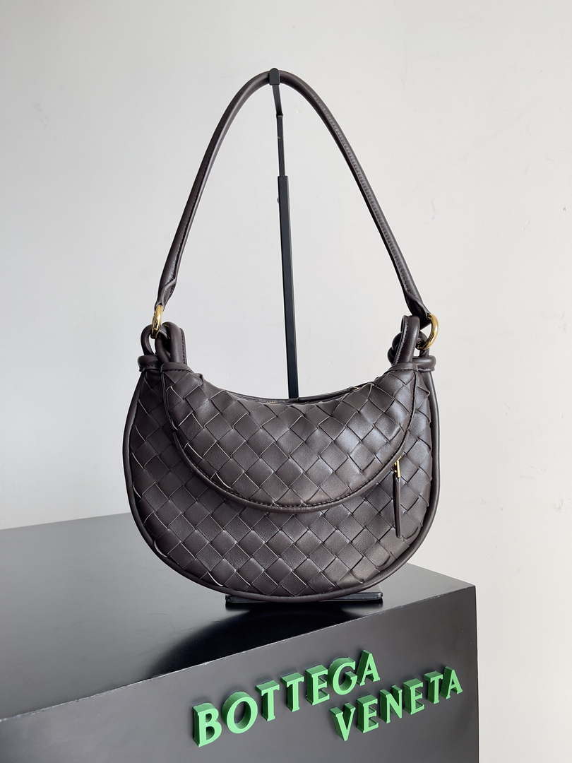 Bottega Veneta BV 776764 Small Gemelli Dark Brown - Default Title - View 1