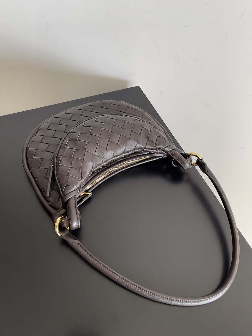 Bottega Veneta BV 776764 Small Gemelli Dark Brown