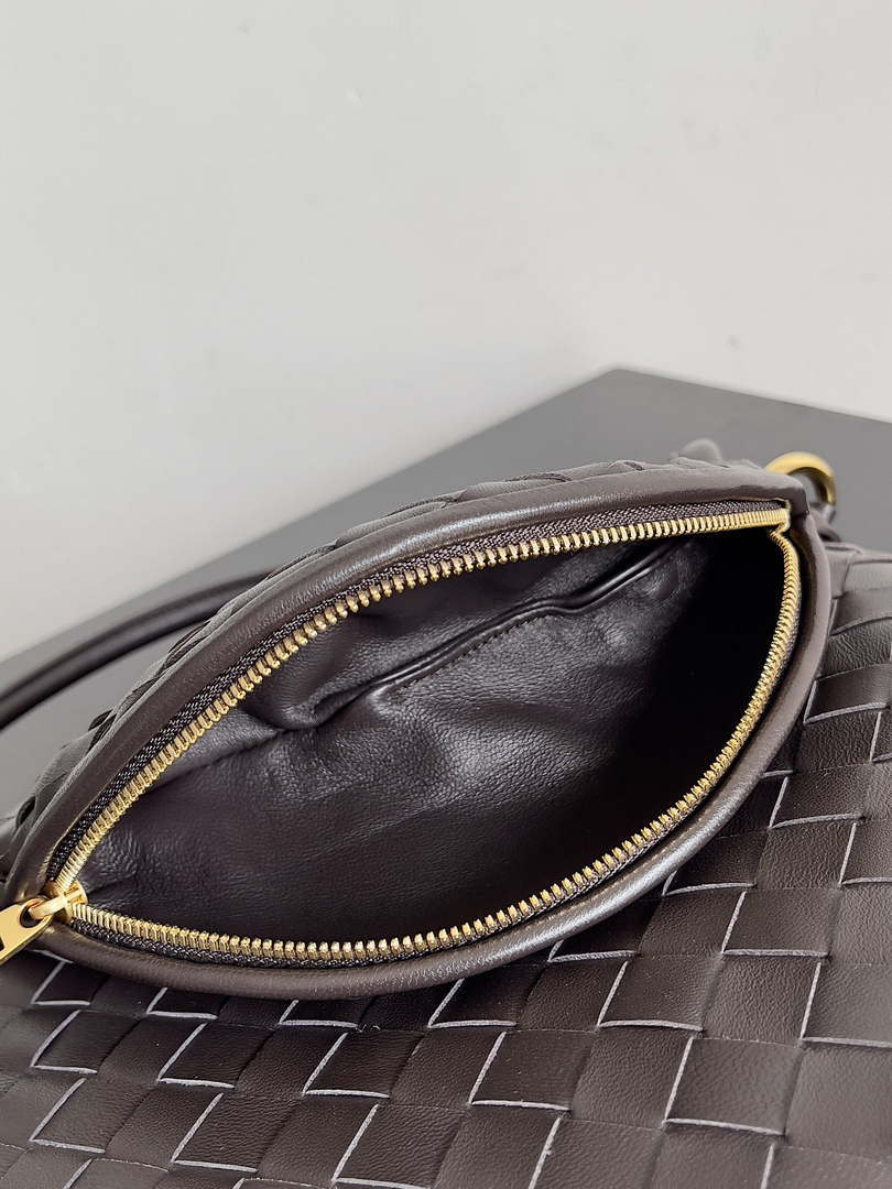 Bottega Veneta BV 776764 Small Gemelli Dark Brown