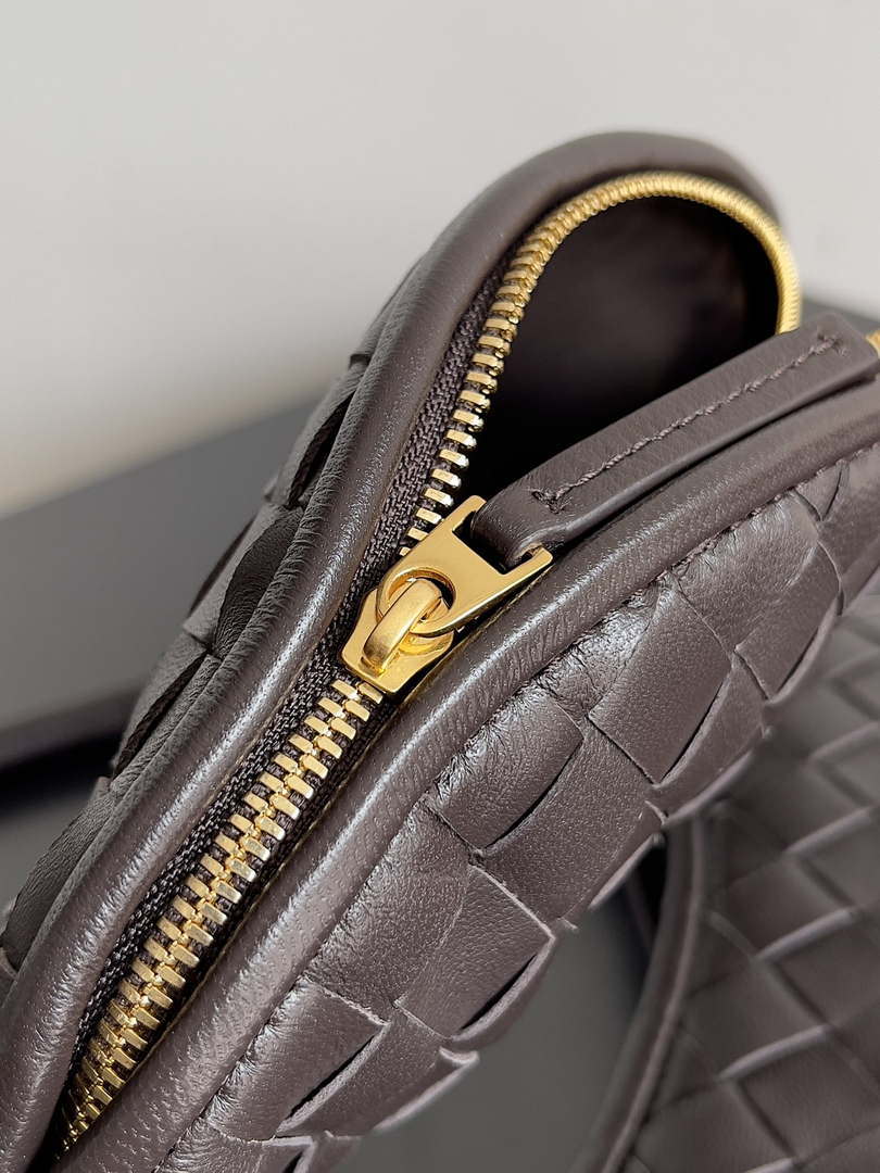 Bottega Veneta BV 776764 Small Gemelli Dark Brown