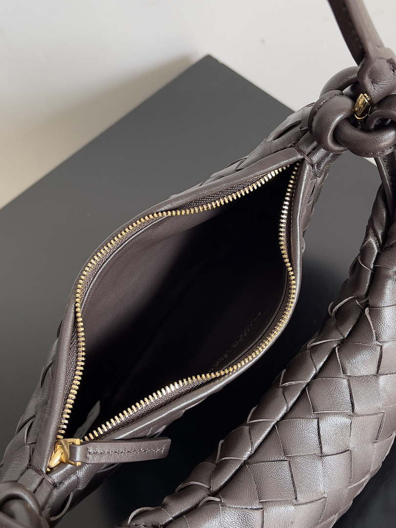 Bottega Veneta BV 776764 Small Gemelli Dark Brown
