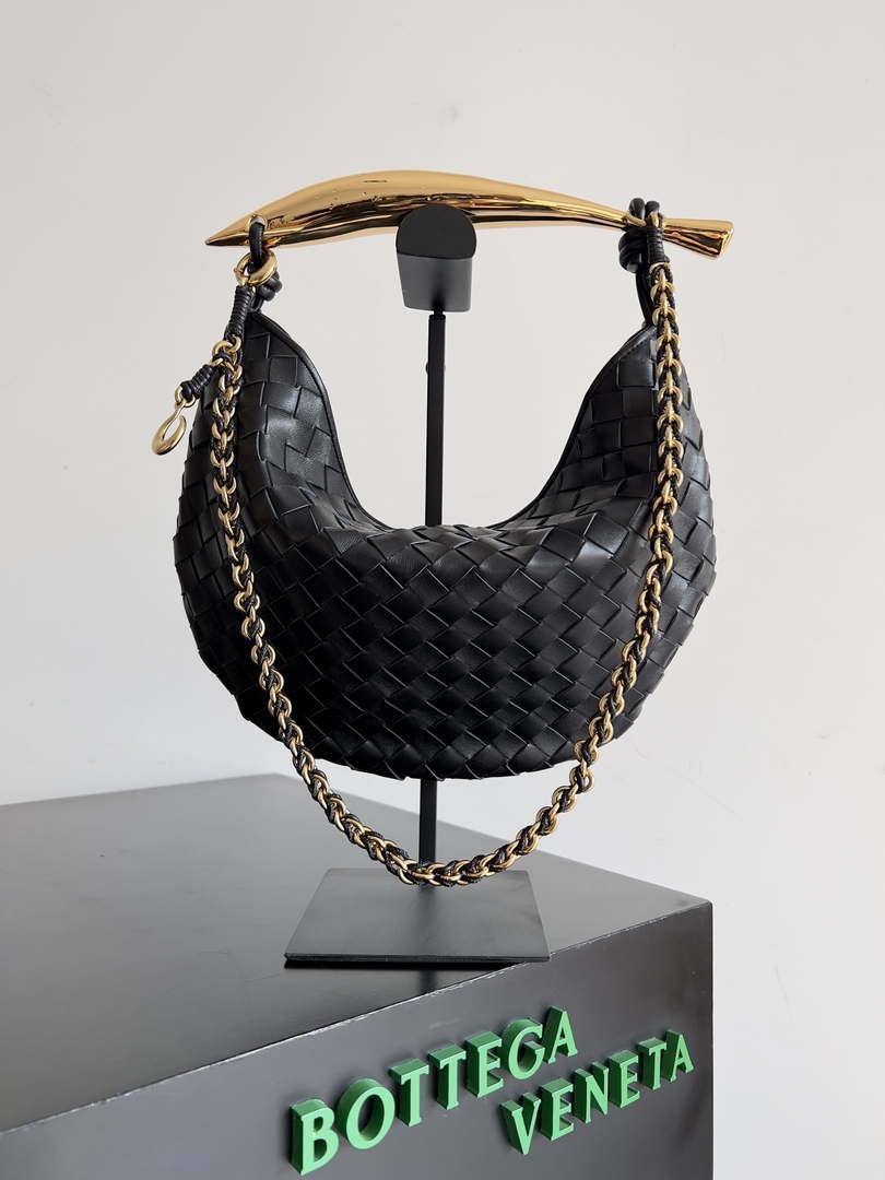 Bottega Veneta BV 776768 Sardine With Chain Black - Default Title - View 1