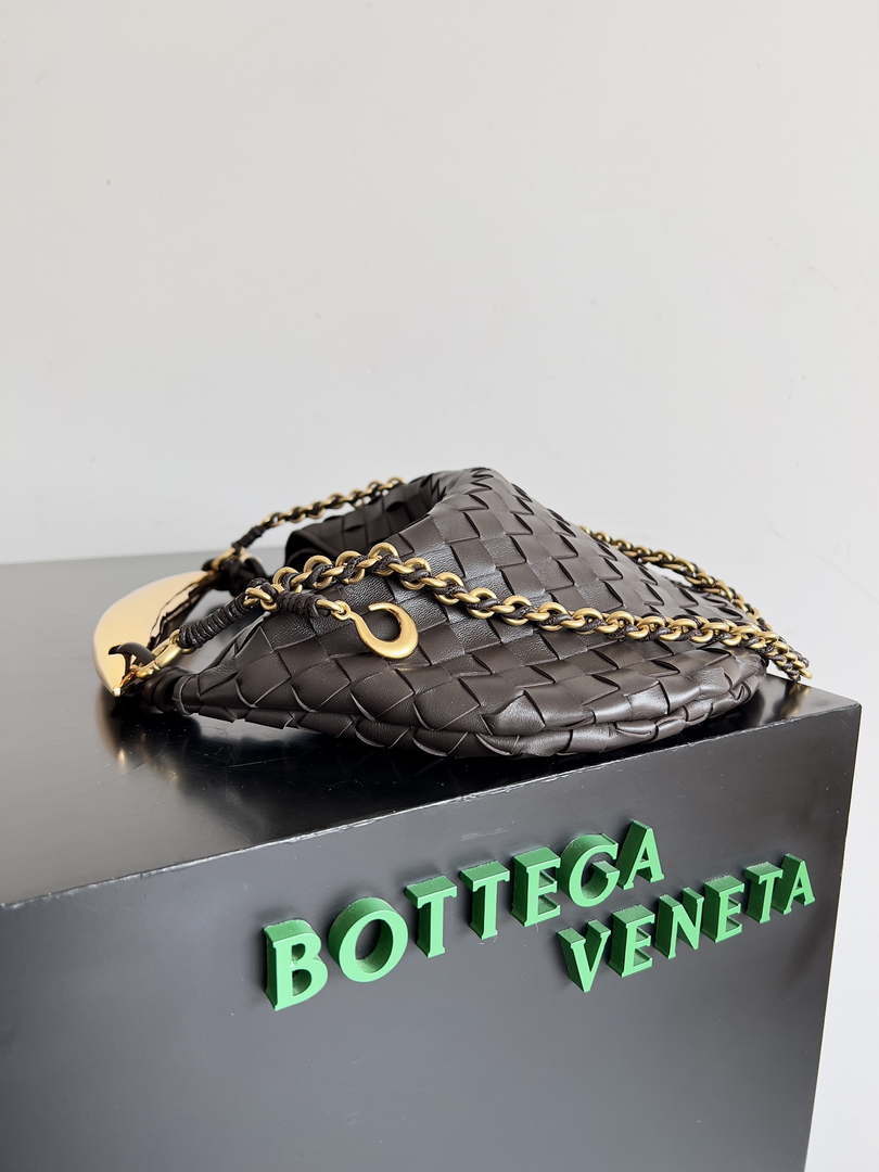 Bottega Veneta BV 776768 Sardine With Chain Dark Brown - Default Title - View 2
