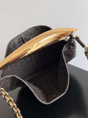 Bottega Veneta BV 776768 Sardine With Chain Dark Brown - Default Title - View 9