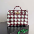 Bottega Veneta BV 777527 Medium Andiamo Wine Red & White - Default Title - View 1