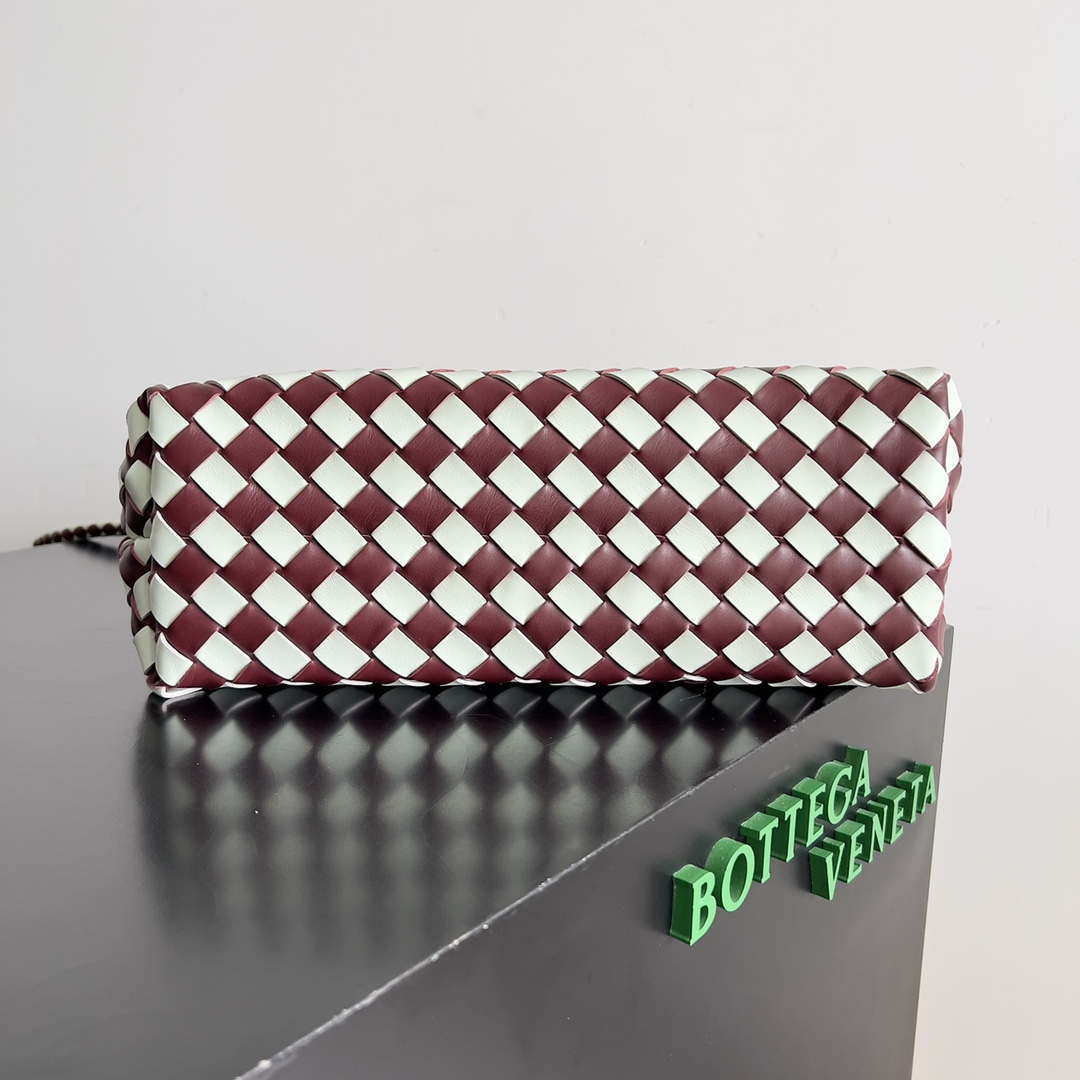 Bottega Veneta BV 777527 Medium Andiamo Wine Red & White - Default Title - View 4