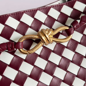 Bottega Veneta BV 777527 Medium Andiamo Wine Red & White - Default Title - View 5