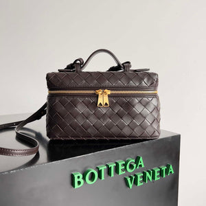 Bottega Veneta BV 789109V3IV16414 Bang Bang Vanity Case Dark Brown - Default Title - View 1