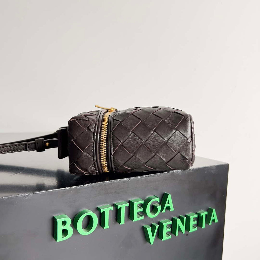 Bottega Veneta BV 789109V3IV16414 Bang Bang Vanity Case Dark Brown