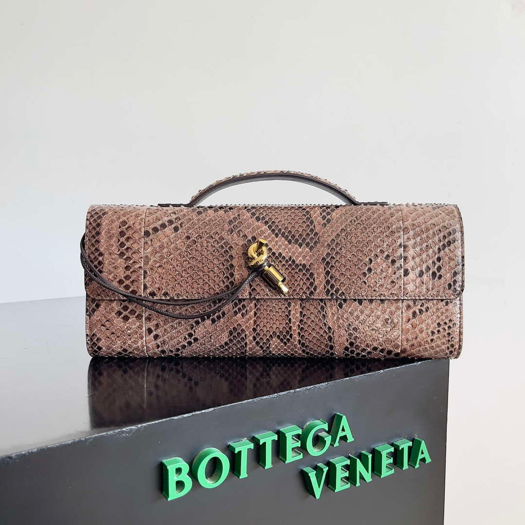 Bottega Veneta BV 794945 Long Clutch Andiamo With Python leather BV9090