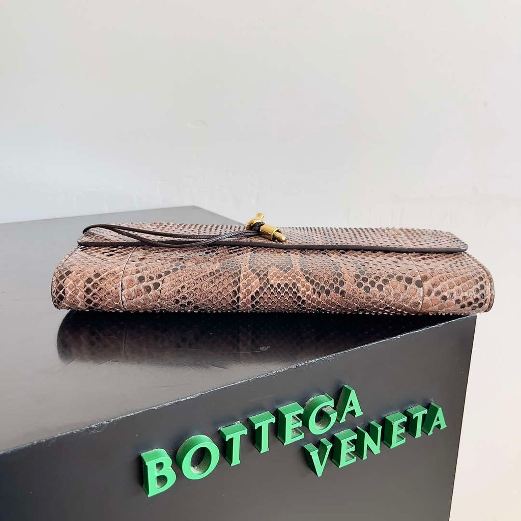 Bottega Veneta BV 794945 Long Clutch Andiamo With Python leather BV9090