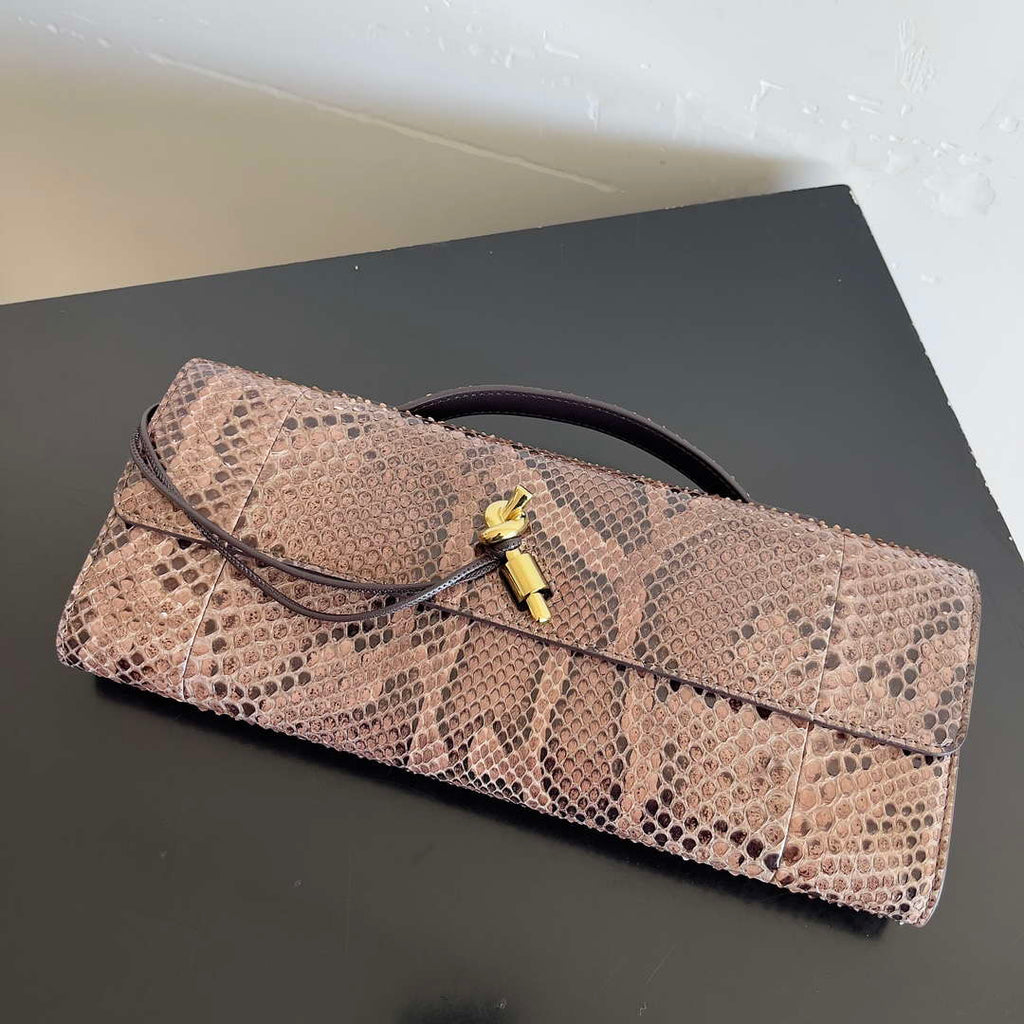Bottega Veneta BV 794945 Long Clutch Andiamo With Python leather BV9090