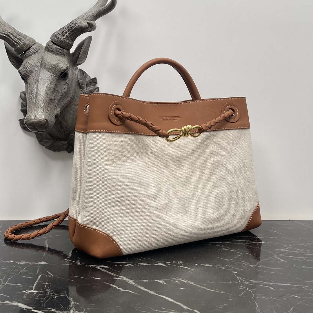 Bottega Veneta BV 795306 Medium Andiamo Natural Tan - Default Title - View 2