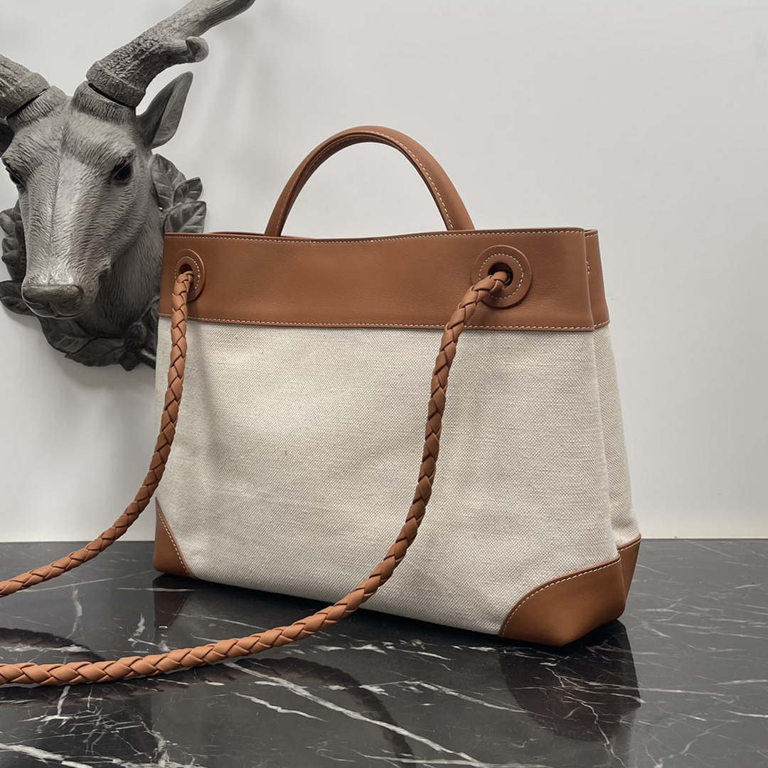 Bottega Veneta BV 795306 Medium Andiamo Natural Tan - Default Title - View 3