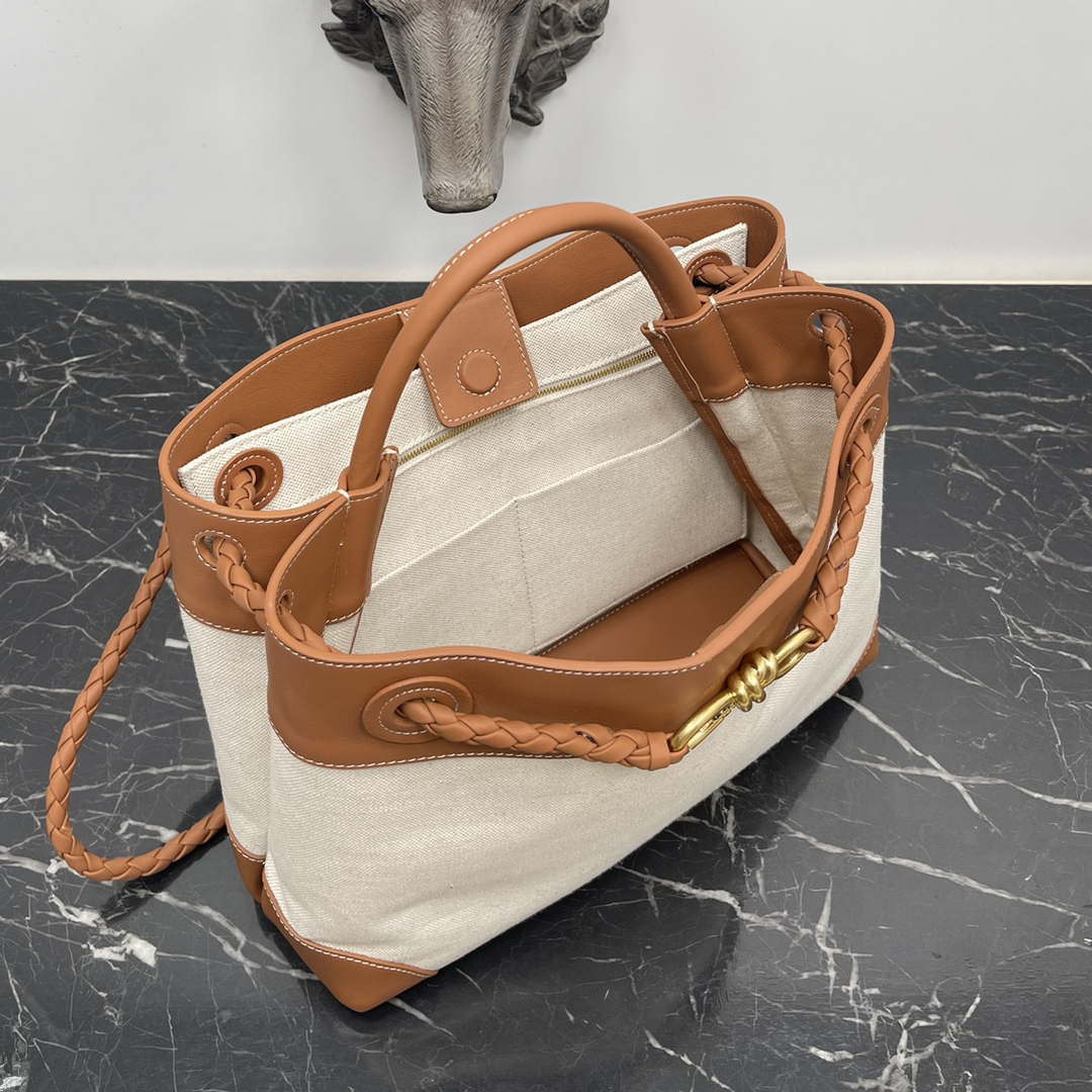 Bottega Veneta BV 795306 Medium Andiamo Natural Tan - Default Title - View 8