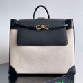 Bottega Veneta BV 796417 Large Andiamo Backpack Black& Beige Gold - Default Title - View 1