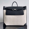Bottega Veneta BV 796417 Large Andiamo Backpack Black& Beige Silver - Default Title - View 1
