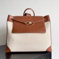 Bottega Veneta BV 796417 Large Andiamo Backpack Brown & Beige - Default Title - View 1