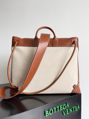 Bottega Veneta BV 796417 Large Andiamo Backpack Brown & Beige - Default Title - View 3