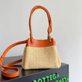 Bottega Veneta BV 796569 Small Andiamo Parachute 827475 Raffia Nature orange