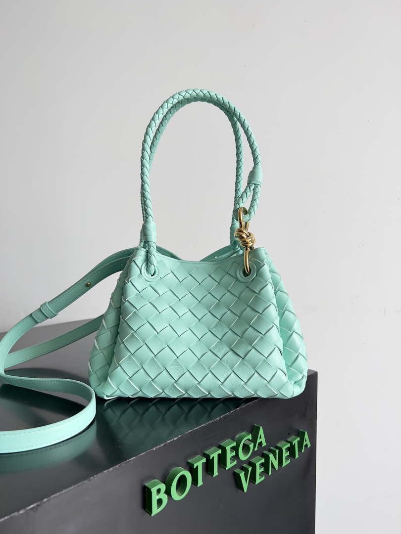 Bottega Veneta BV 796569VCPPT8060 Small Andiamo Parachute Blue - Default Title - View 1