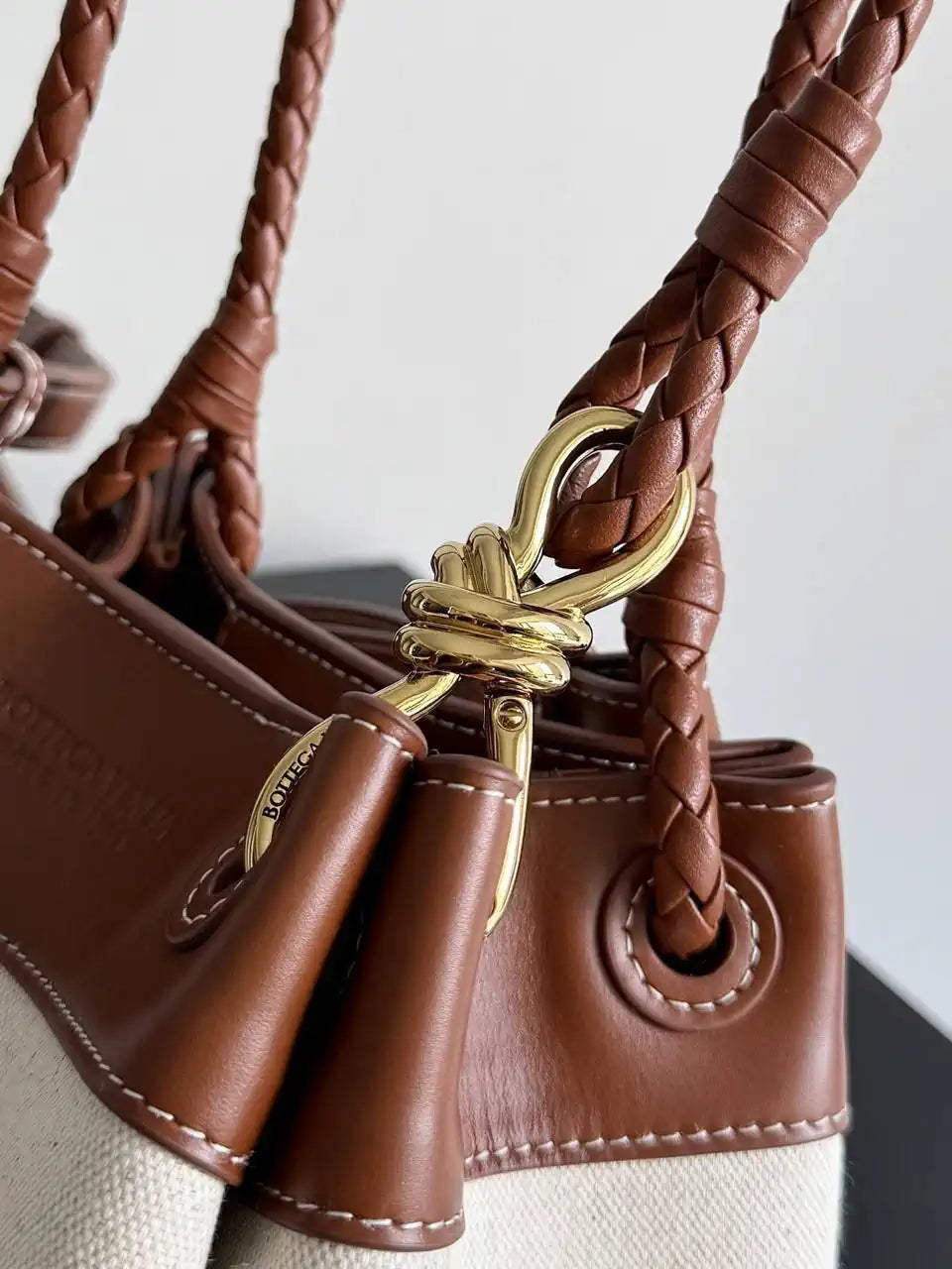 Bottega Veneta BV 796569VCPPT8060 Small Andiamo Parachute Canvas & Brown