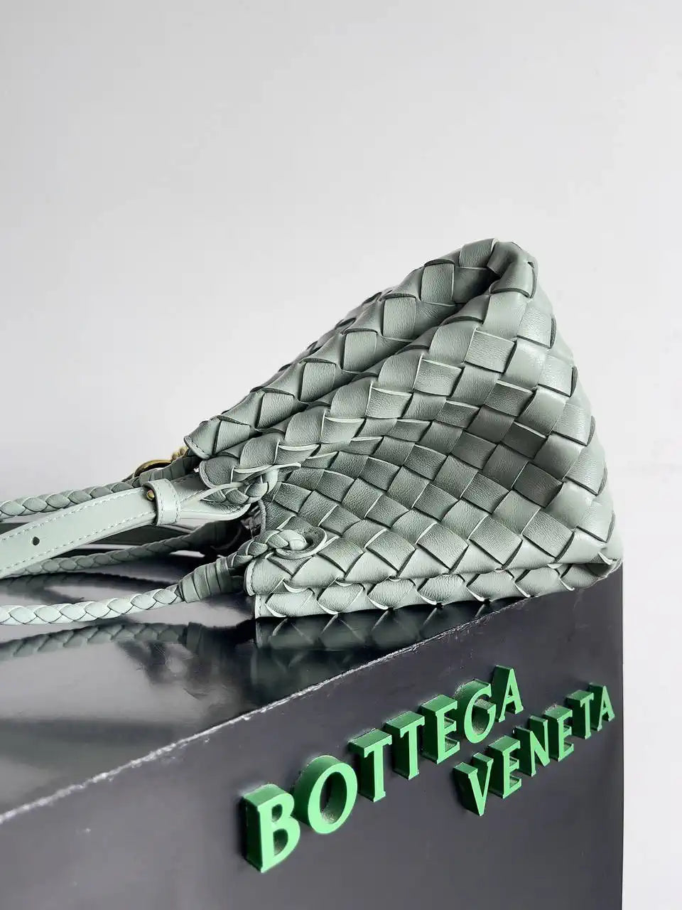Bottega Veneta BV 796569VCPPT8060 Small Andiamo Parachute Turquoise