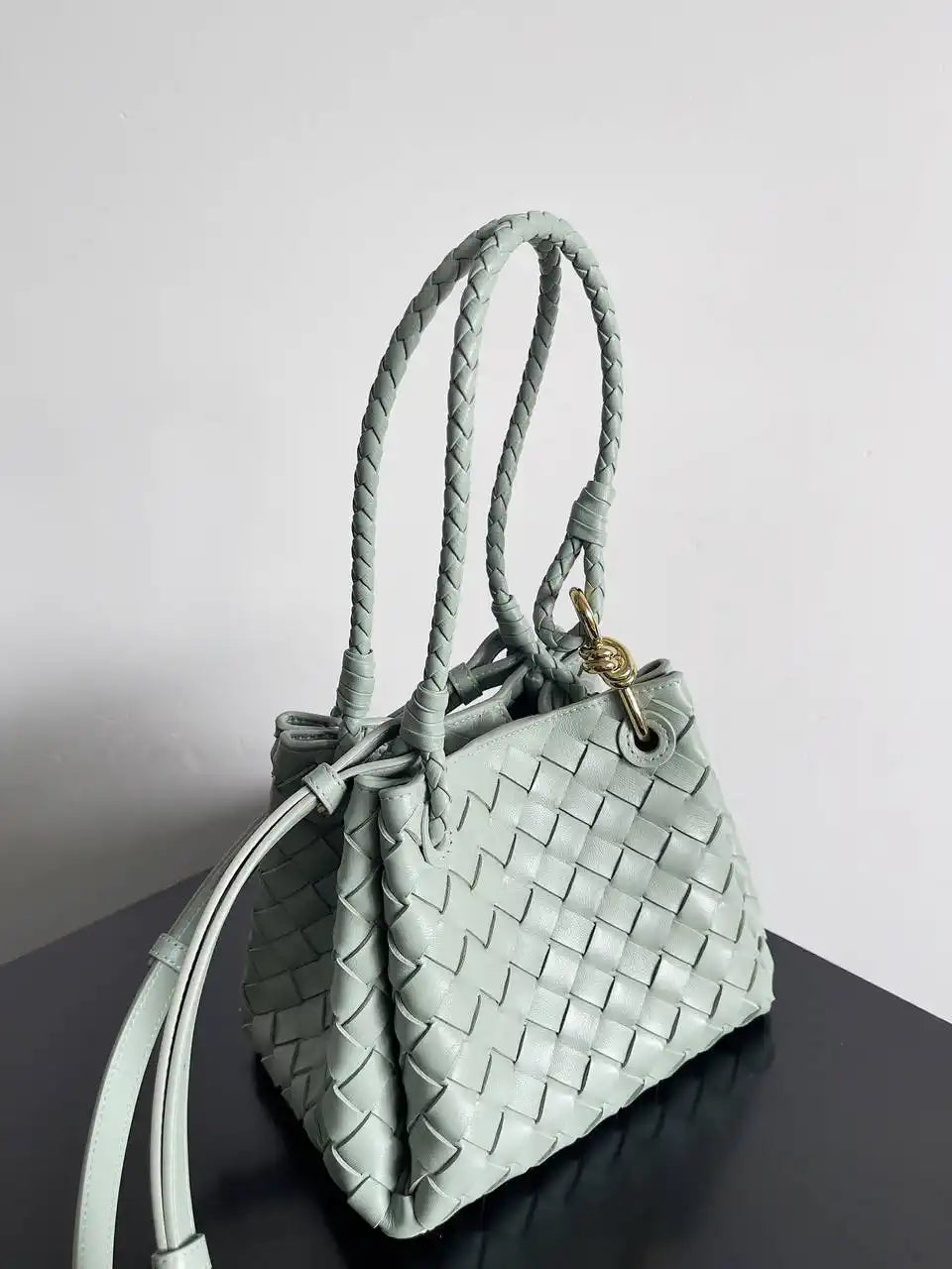 Bottega Veneta BV 796569VCPPT8060 Small Andiamo Parachute Turquoise