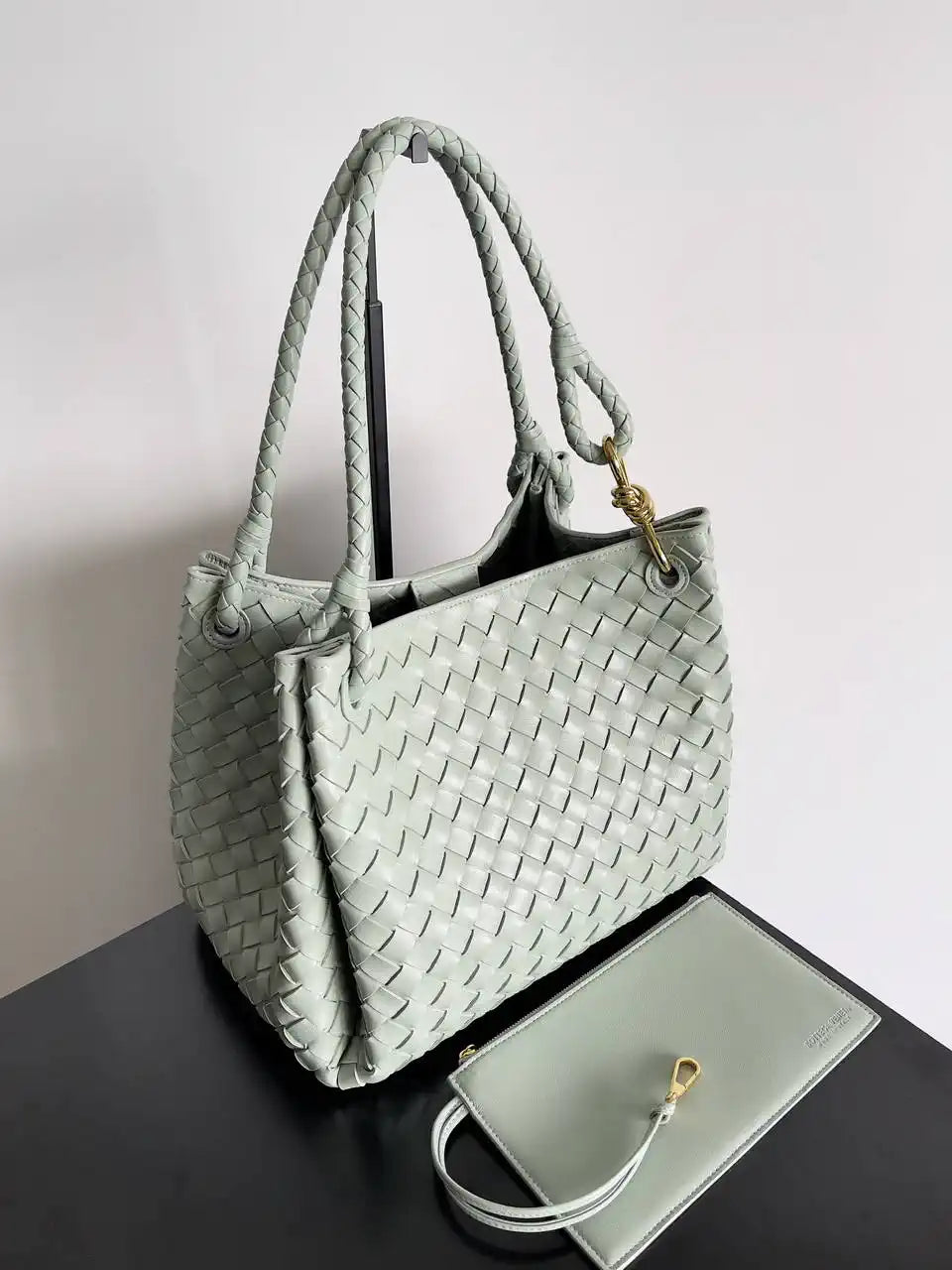 Bottega Veneta BV 796571 Large Andiamo Parachute Mike Green