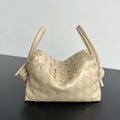 Bottega Veneta BV 796615  Mini Loop intrecciato leather cross-body bag Apricot