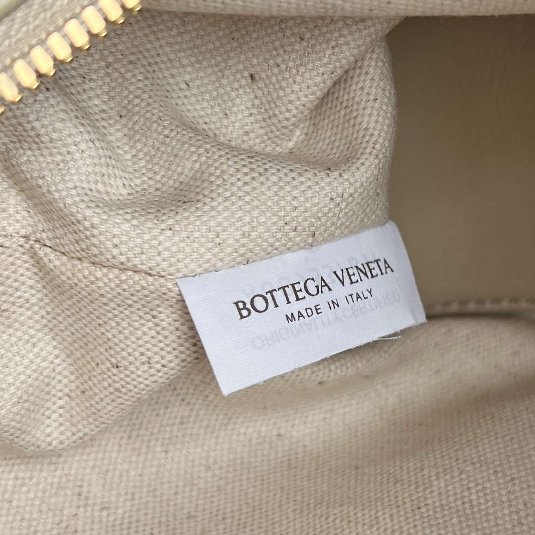 Bottega Veneta BV 796615  Mini Loop intrecciato leather cross-body bag Apricot