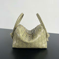 Bottega Veneta BV 796615  Mini Loop intrecciato leather cross-body bag Lemon Green