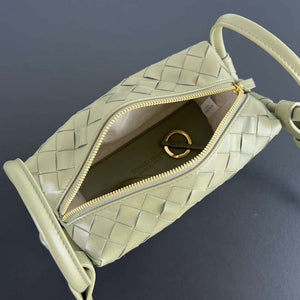 Bottega Veneta BV 796615  Mini Loop intrecciato leather cross-body bag Lemon Green - Default Title - View 6
