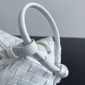 Bottega Veneta BV 796615  Mini Loop intrecciato leather cross-body bag White - Default Title - View 3