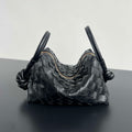 Bottega Veneta BV 796615  Mini Loop intrecciato leather cross-body bag Black
