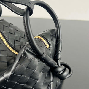 Bottega Veneta BV 796615  Mini Loop intrecciato leather cross-body bag Black - Default Title - View 4
