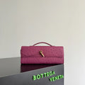 Bottega Veneta BV 805241 Long Clutch Andiamo Ostrich Leather With Handle Bv99032