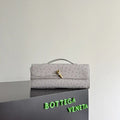 Bottega Veneta BV 805241 Long Clutch Andiamo Ostrich Leather With Handle Bv99034