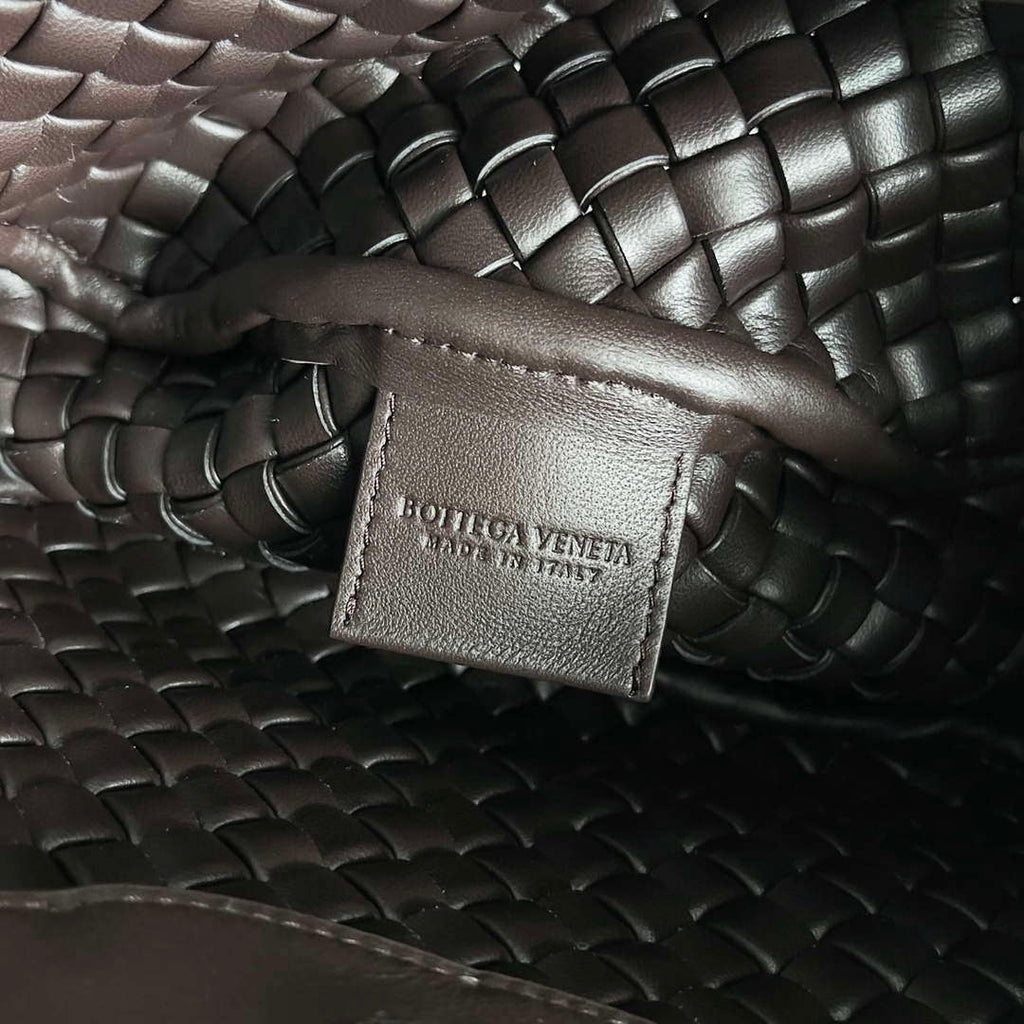 Bottega Veneta BV 805739 Mini Cobble Top Handle Dark Brown
