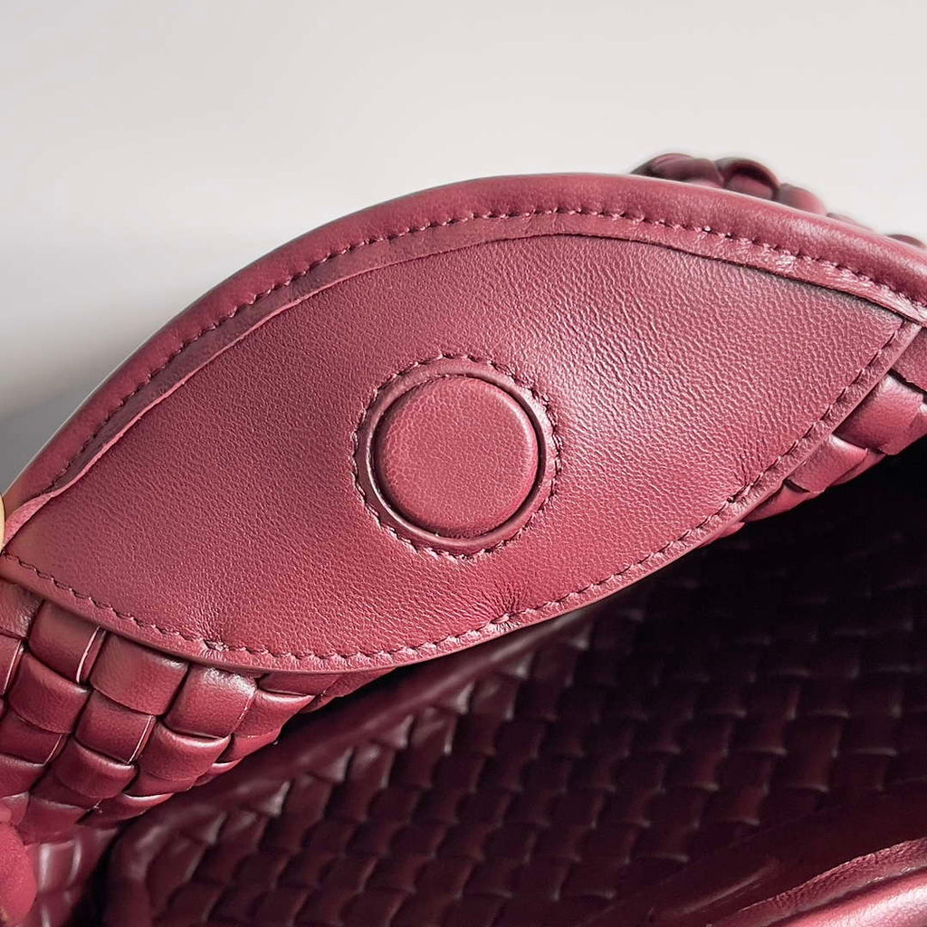 Bottega Veneta BV 805739 Mini Cobble Top Handle Wine Red