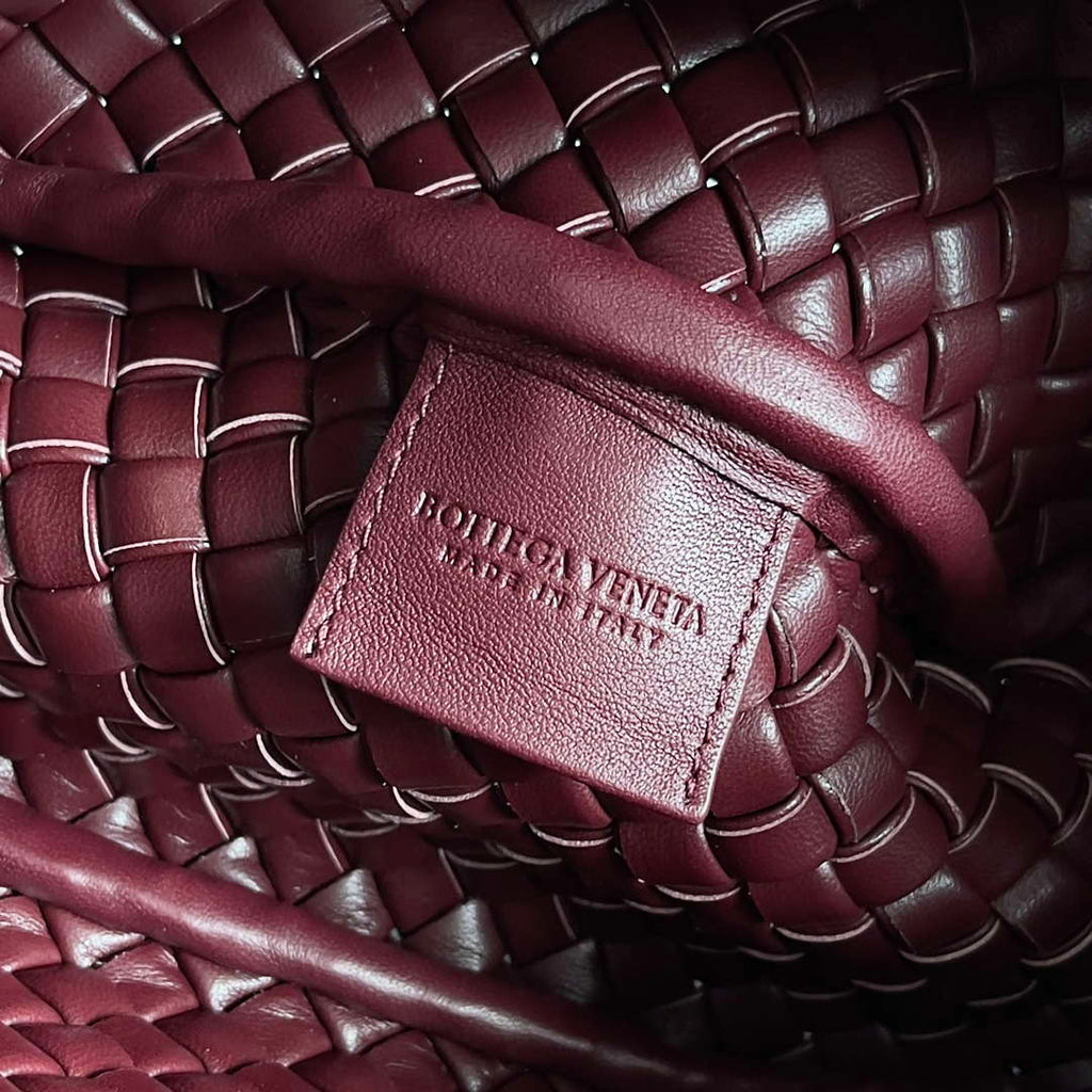 Bottega Veneta BV 805739 Mini Cobble Top Handle Wine Red